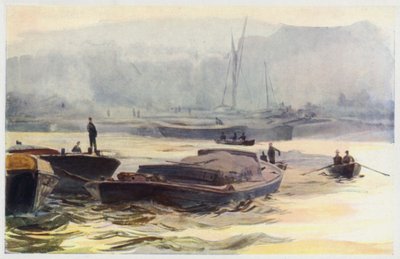 Dumb Barges in the Pool by William Lionel Wyllie